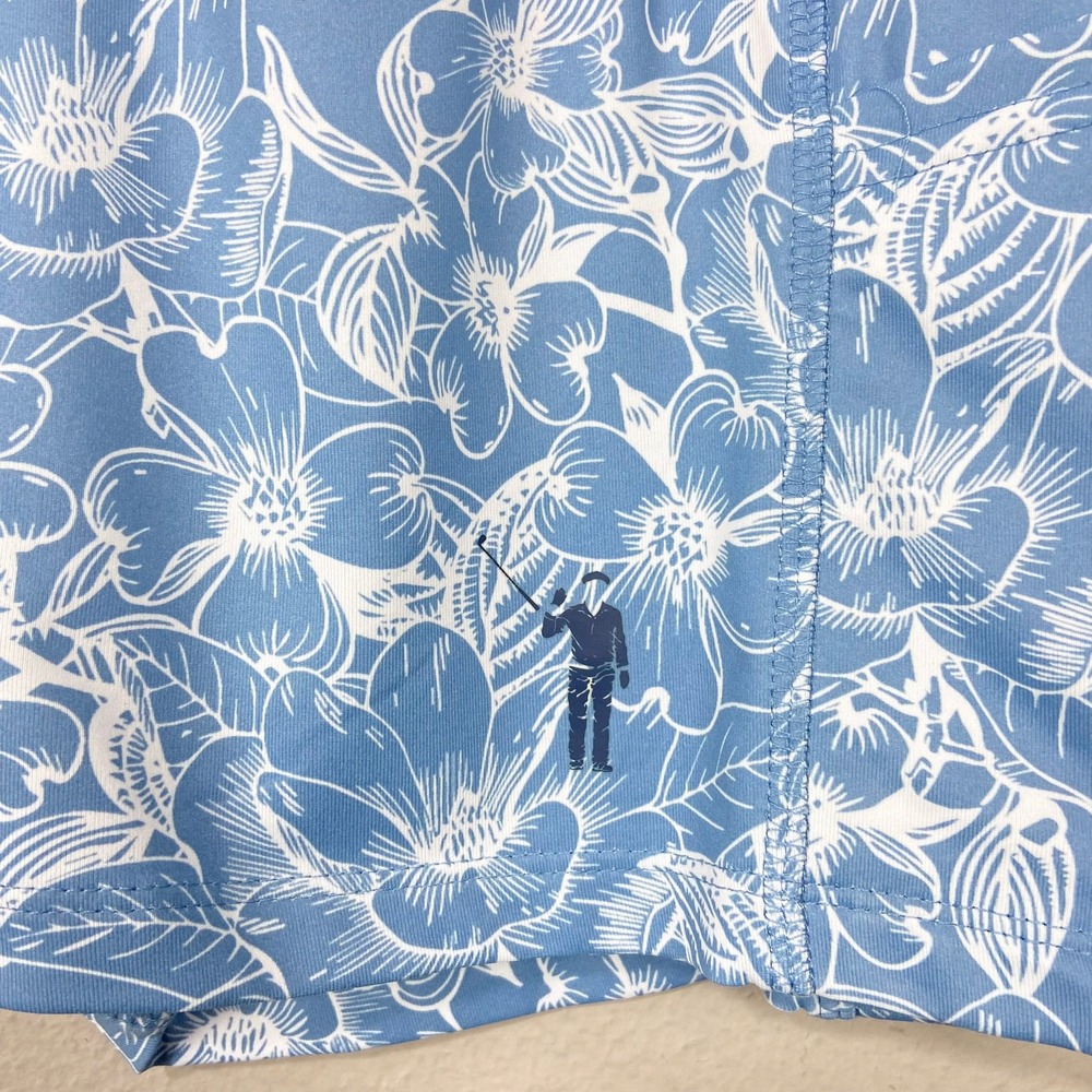 William Murray Golf Dress Shorts Set Womens Size S Blue Floral Sleeveless V-Neck - Picture 8 of 16